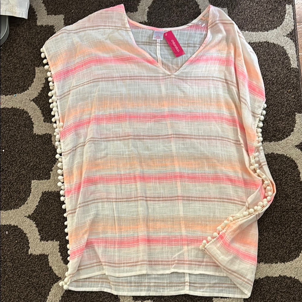 Xhilaration Pink and Gray swim cover up